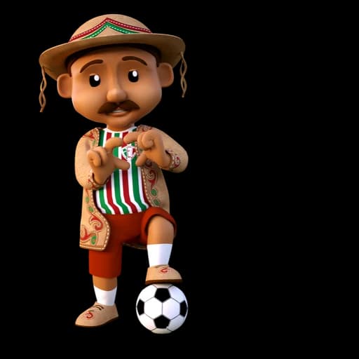 Vaqueiro Belchior com a mão no coração e o pé na bola